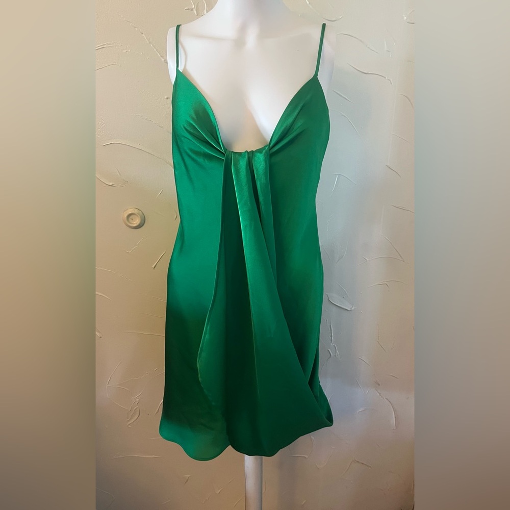 VICI Tyche Satin Slip Dress With Side Tail SZ Small